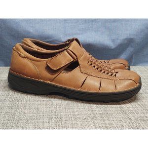 St Johns Bay Fisherman Sandals Men's Size 10.5 Brown Leather-Closed Toe